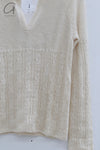 SWAYING 24 Autumn and Winter Wool Linen Blended POLO Shirt SW-SW24AW1T45-BAI White